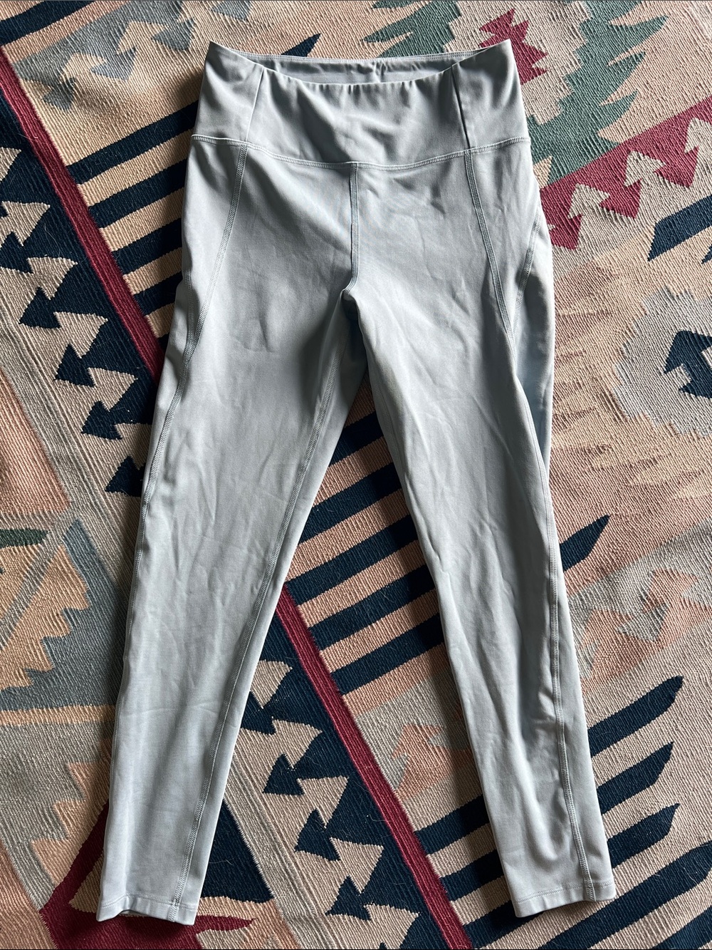 girlfriend collective high rise compressive Dusty Blue High-Waist Leggings - Picture 8 of 8